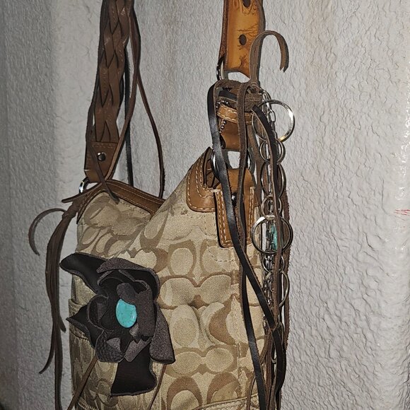 Coach upcycled crossbody handbag purse - Picture 8 of 8